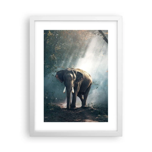 Affisch i vit ram - Lugn promenad - 30x40 cm