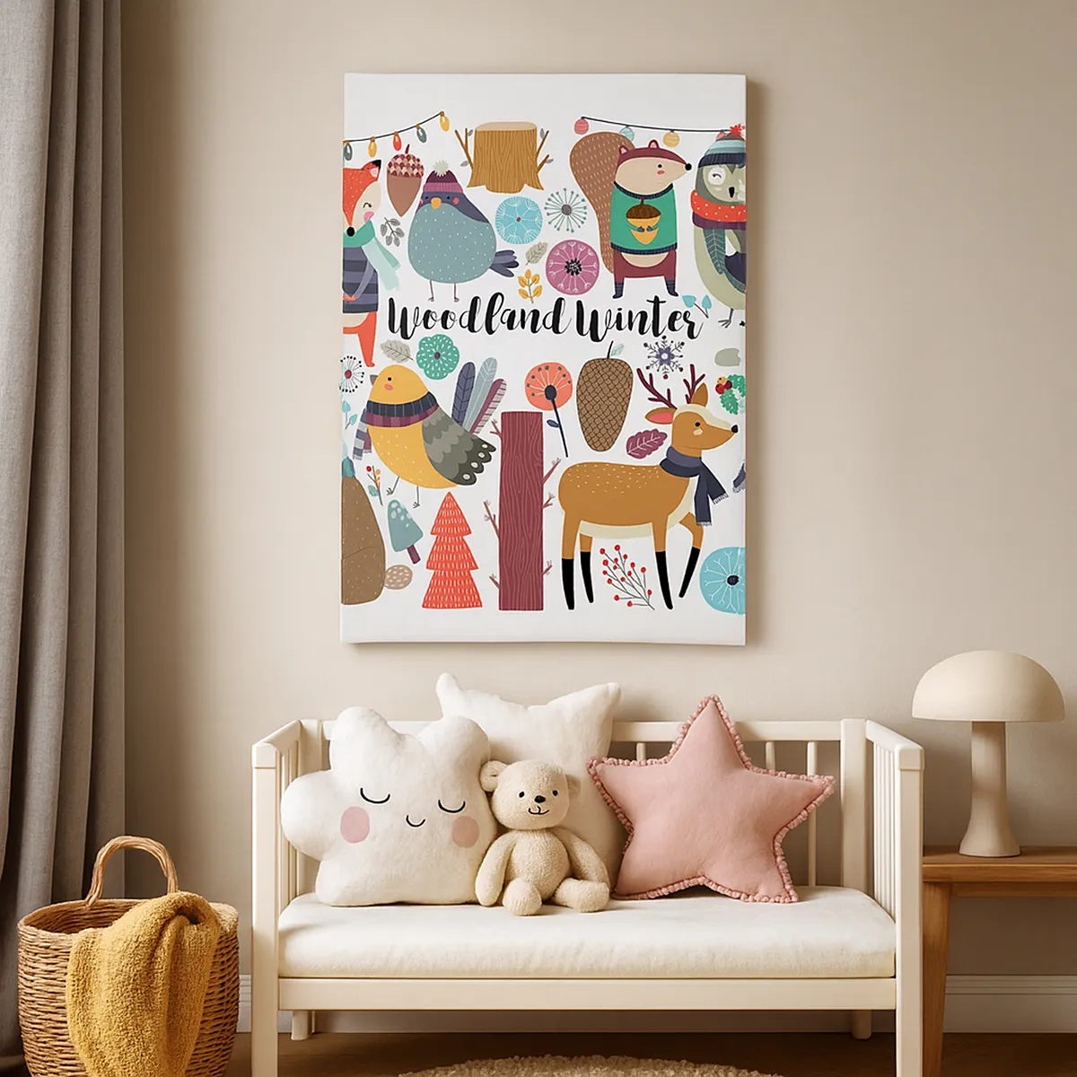 Canvastavla - Bild på duk - Sagojul i skogen - 50x70 cm