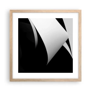 Affisch i ram av ljusek - Ljusplan från skuggornas djup - 40x40 cm