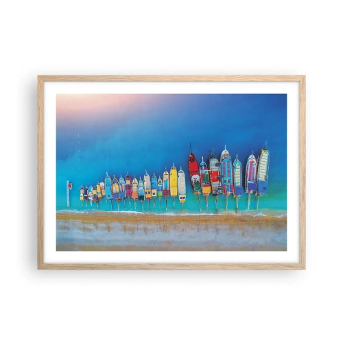 Affisch i ram av ljusek - Ur fågelperspektivet - 70x50 cm