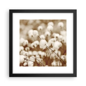 Affisch i svart ram - Fluffig åkermark - 30x30 cm