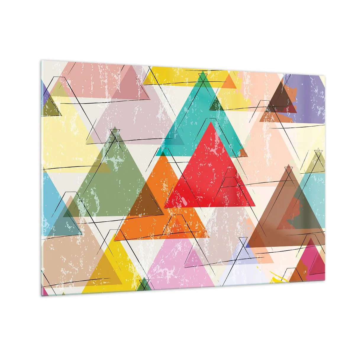 Glastavla - Bild på glas - Tre gånger tre - 100x70 cm