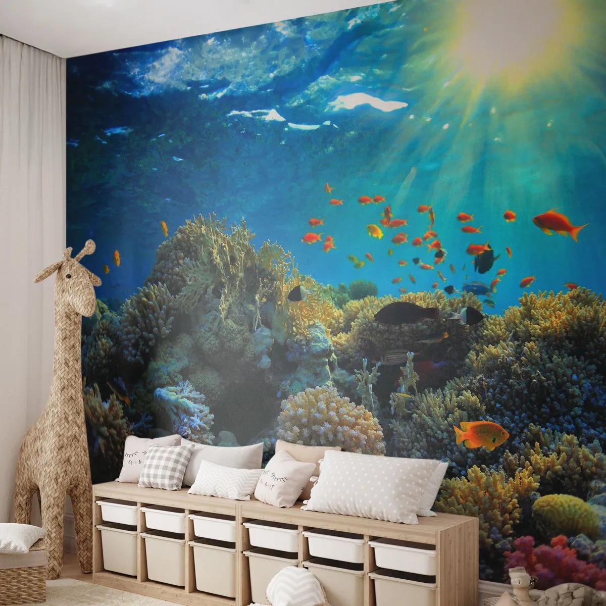 Fototapet Standard Eco - Undervatenskatter - korallrev, Hav, Maritim - 400x280 cm