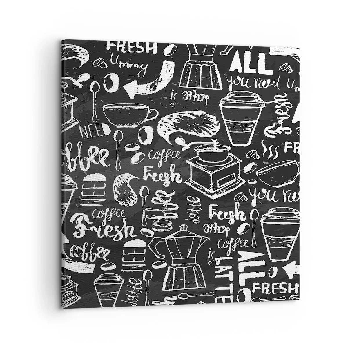 Canvastavla - Bild på duk - All you need is… - 50x50 cm