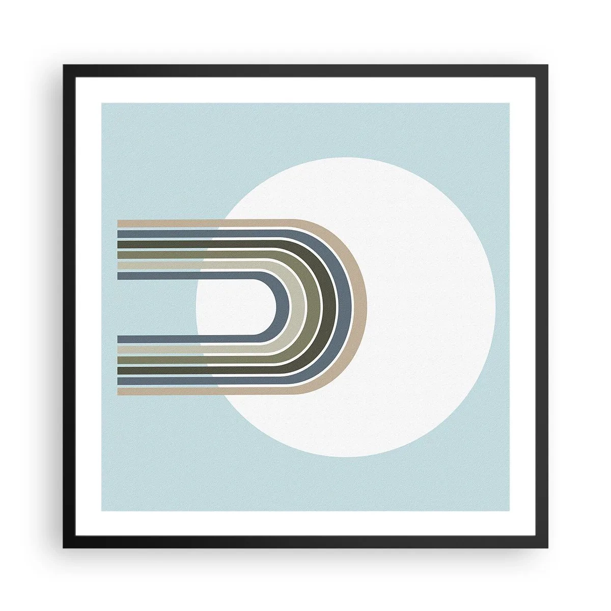 Affisch i svart ram - Ostoppad attraktionskraft - 60x60 cm