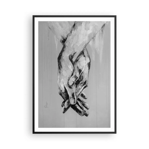 Affisch i svart ram - Början... - 70x100 cm