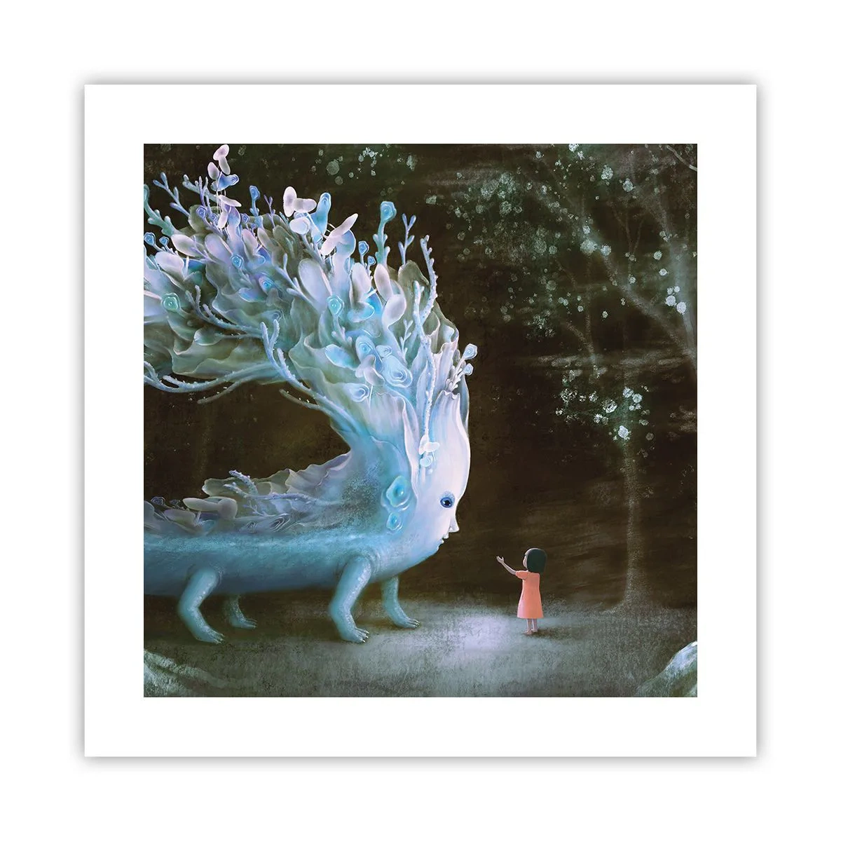 Affisch - Fantastiskt möte - 40x40 cm