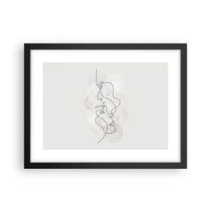 Affisch i svart ram - Tilltrasslade i famn - 40x30 cm