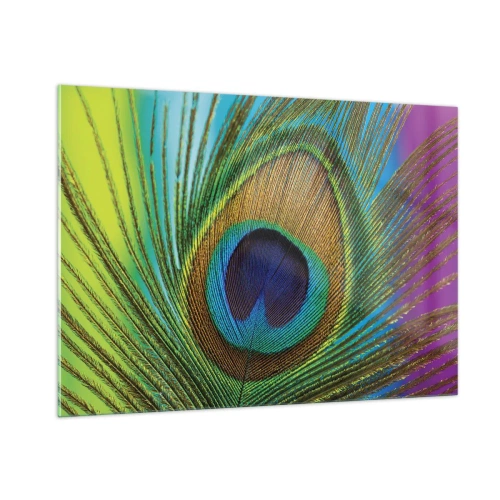 Glastavla - Bild på glas - Öga mot öga - 100x70 cm