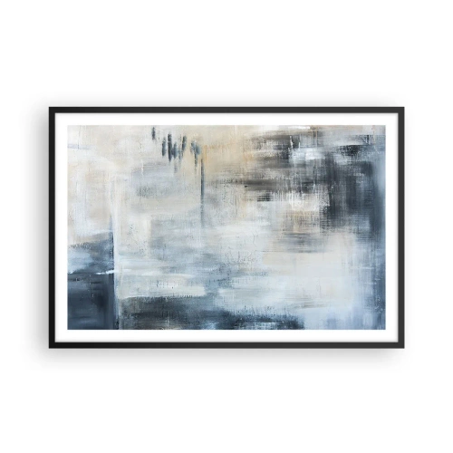 Affisch i svart ram - Bakom en blå slöja - 91x61 cm