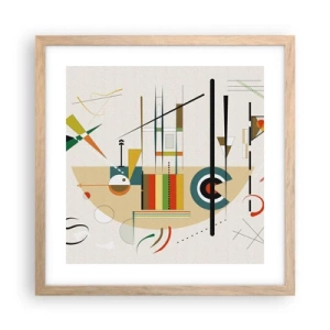 Affisch i ram av ljusek - Så världen skrattar - 40x40 cm