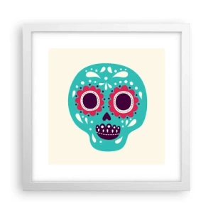 Affisch i vit ram - Livet - nöje till döden - 30x30 cm