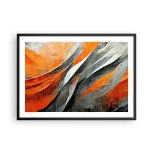 Affisch i svart ram - Värme och kyla - 70x50 cm