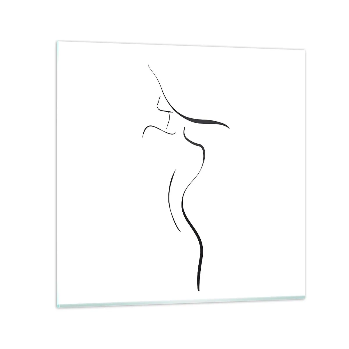 Glastavla - Bild på glas - Svårfångad som en våg - 30x30 cm