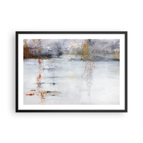 Affisch i svart ram - Bakom luftridån - 70x50 cm