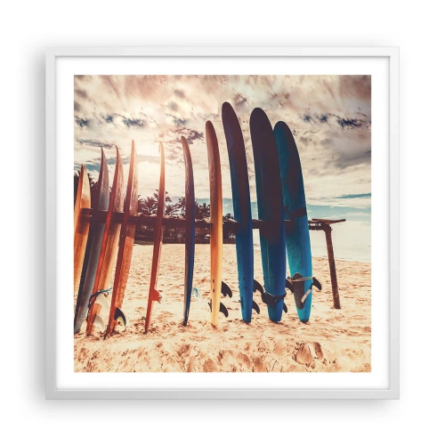 Affisch i vit ram - God natt, vi ses imorgon - 60x60 cm