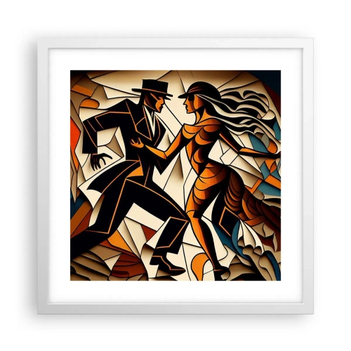 Affisch i vit ram - Passionsdans - 40x40 cm