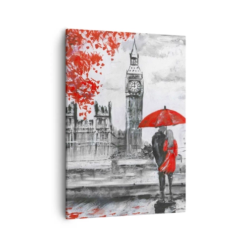 Canvastavla - Bild på duk - Förälskade i London - 50x70 cm