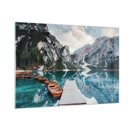 Glastavla - Bild på glas - Vi visar dig skönhet - 100x70 cm