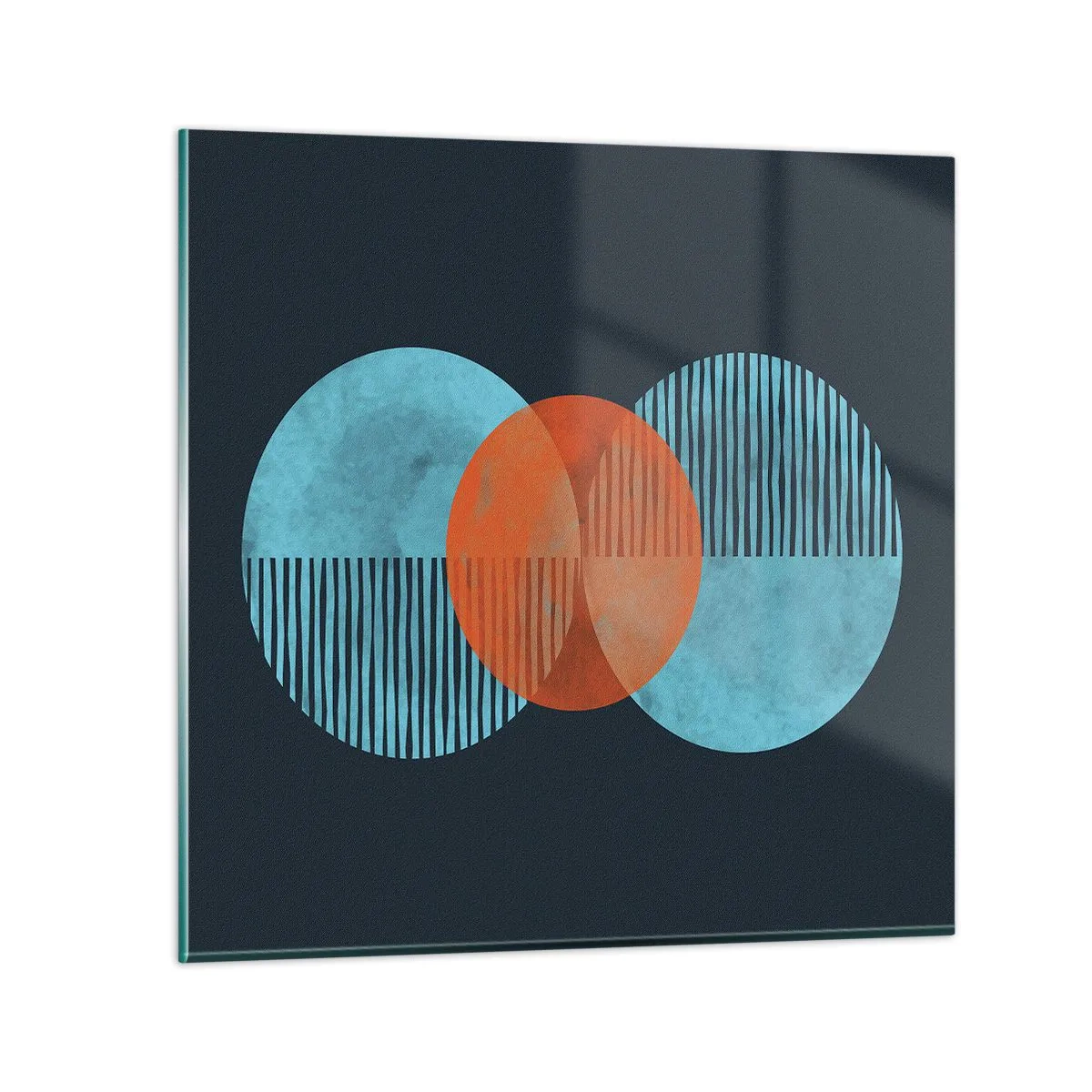 Glastavla - Bild på glas - Symmetrisk komposition - 60x60 cm