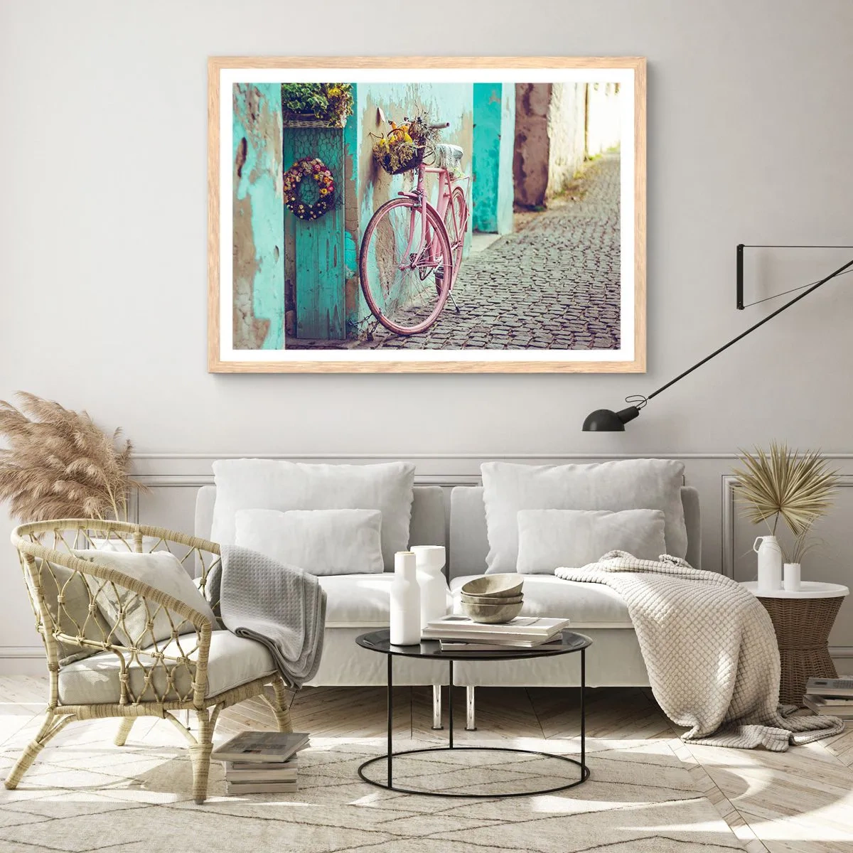 Affisch i ram av ljusek - Strax tillbaka - 91x61 cm