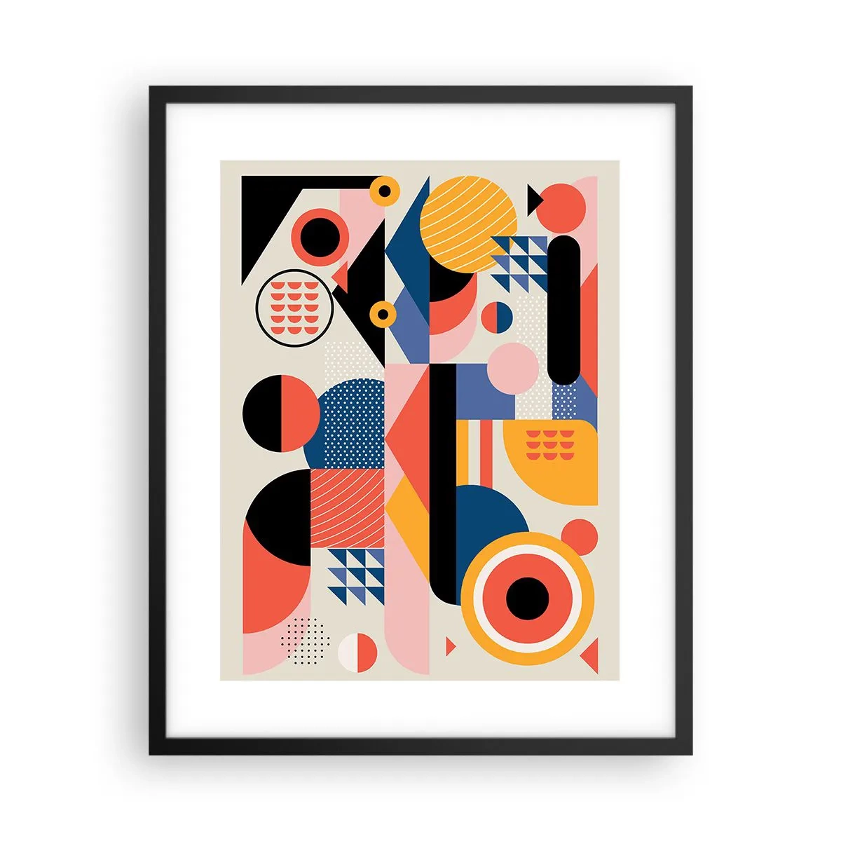 Affisch i svart ram - Komposition: Lek - 40x50 cm