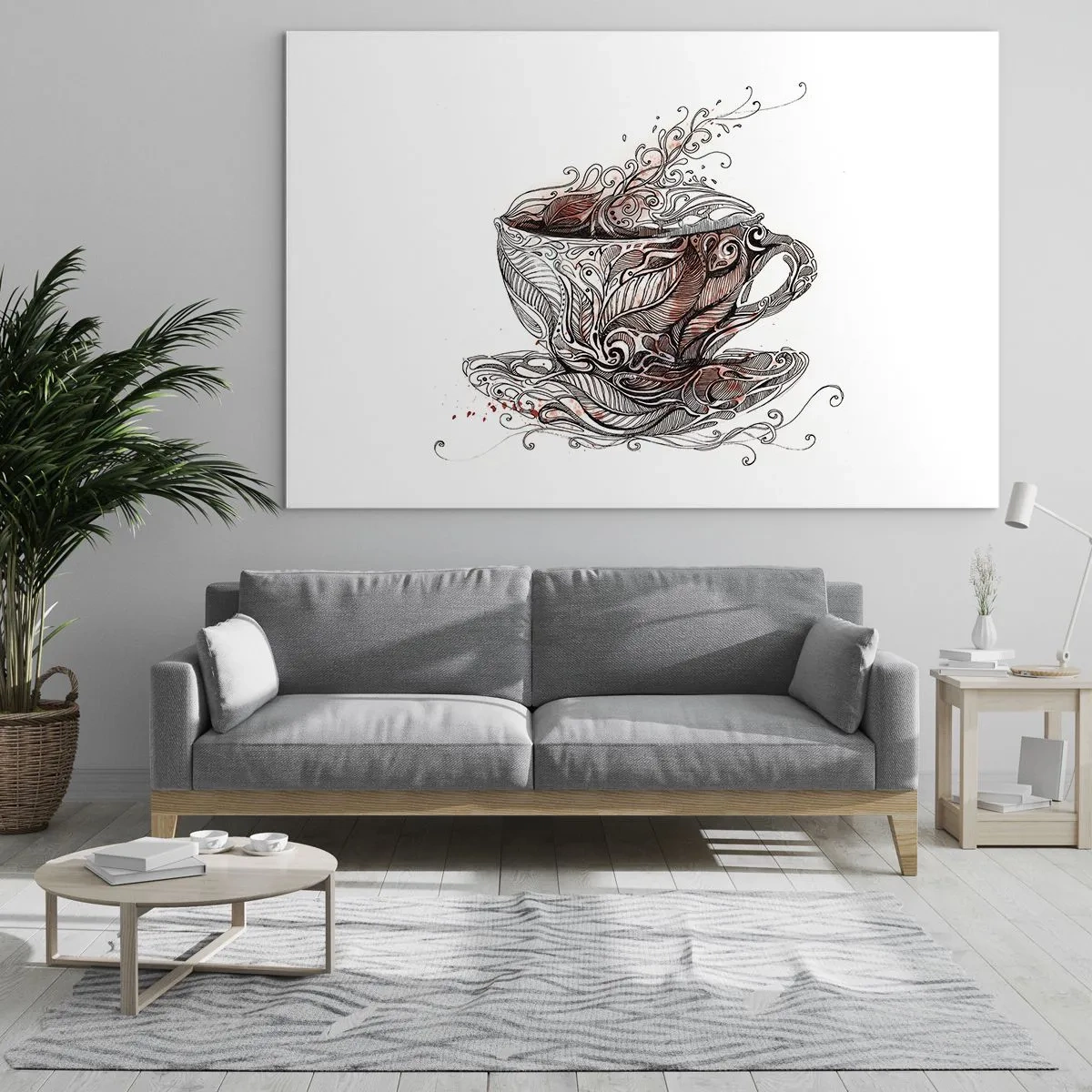 Glastavla - Bild på glas - Te är gott för allt - 120x80 cm