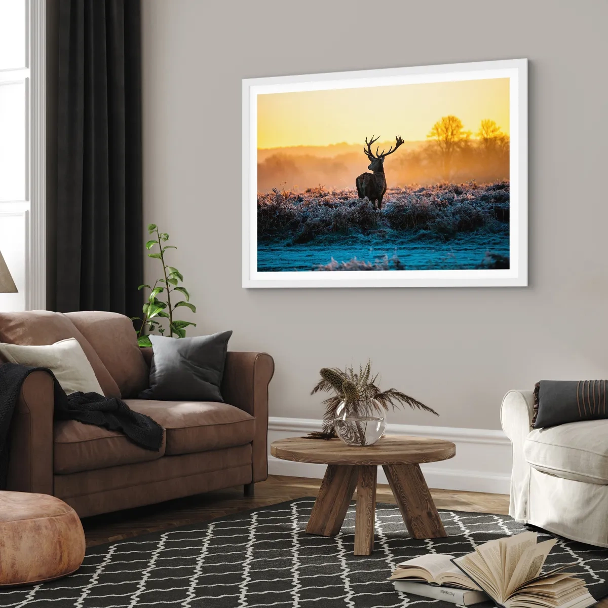 Affisch i vit ram - Krönt på sin mark - 70x50 cm