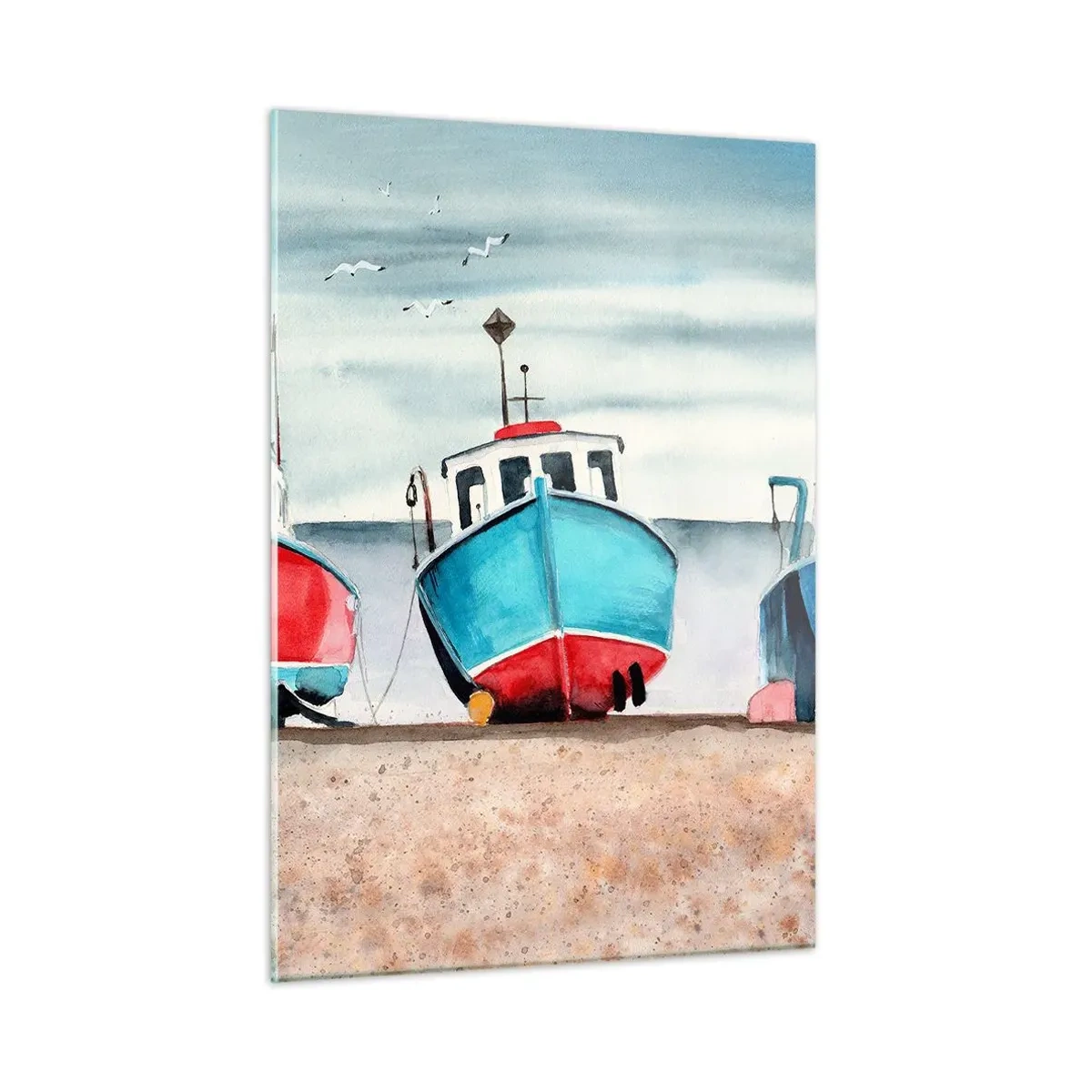 Glastavla - Bild på glas - Redo för fångst - 50x70 cm
