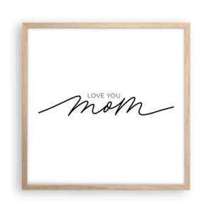 Affisch i ram av ljusek - Jag är mycket rörd - 50x50 cm