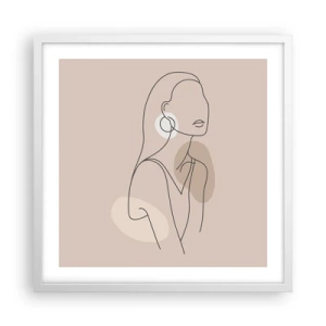 Affisch i vit ram - Flickaktighetens ikon - 50x50 cm