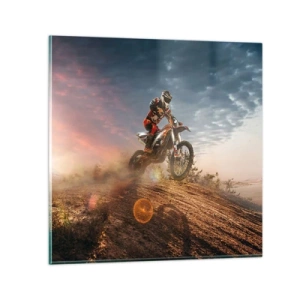 Glastavla - Bild på glas - För segern - 70x70 cm