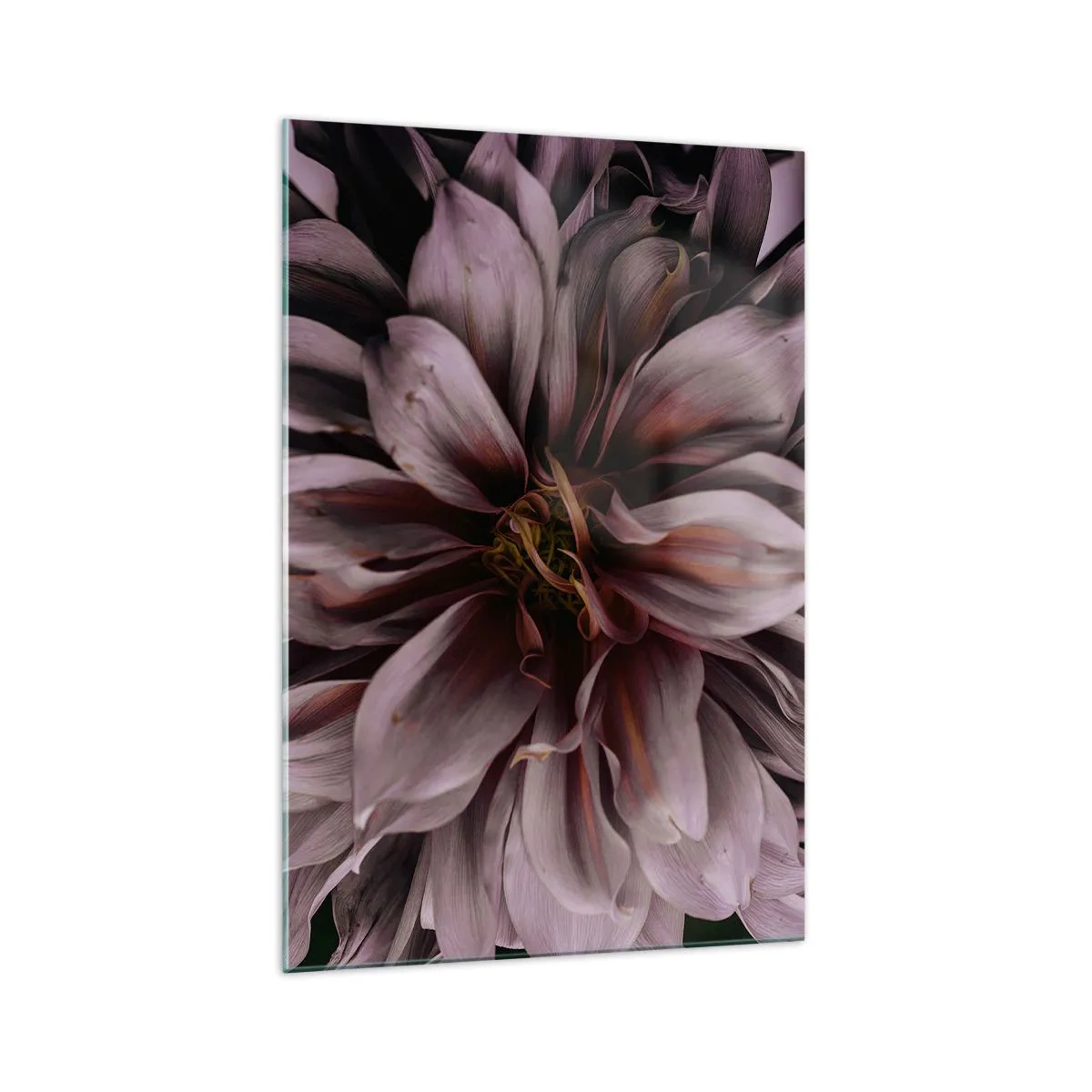 Glastavla - Bild på glas - Blommigt hjärta - 70x100 cm