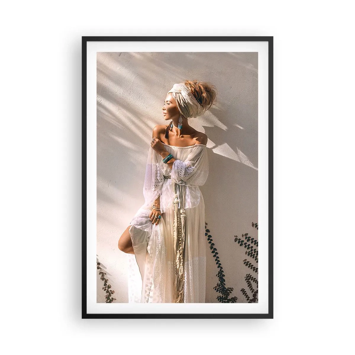 Affisch i svart ram - Solen och flickan - 61x91 cm