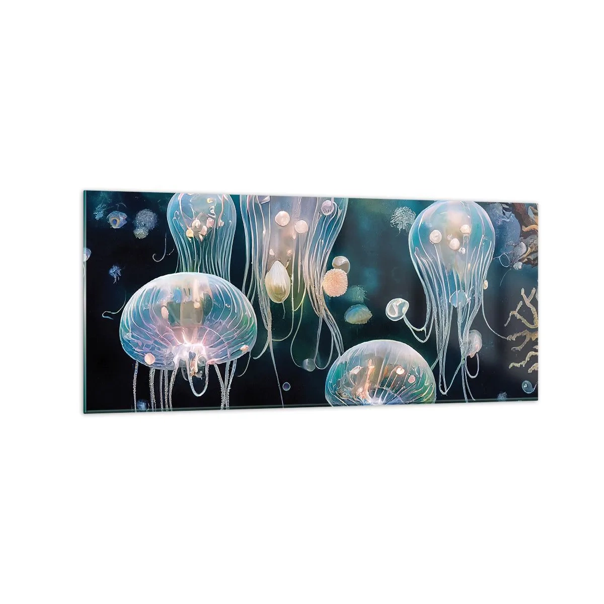 Glastavla - Bild på glas - Undervattenbal - 120x50 cm