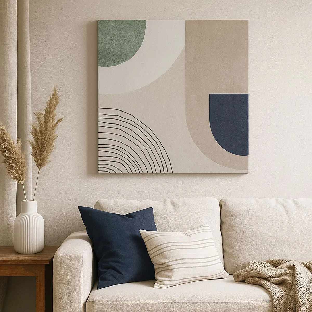 Canvastavla - Bild på duk - Ovalens mjukhet - 30x30 cm
