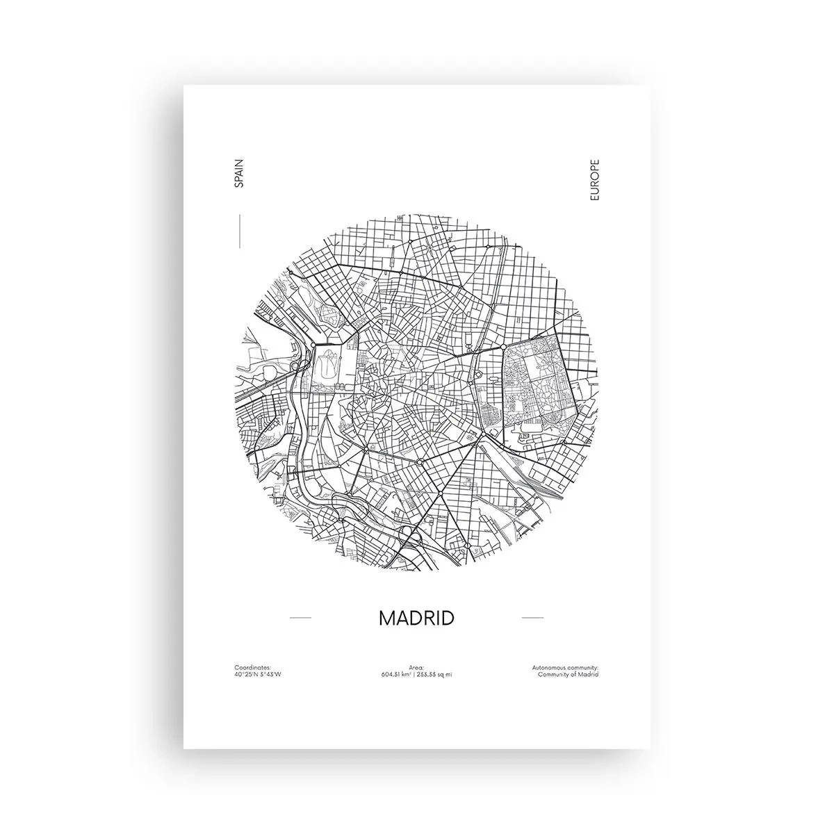 Affisch - Madrids anatomi - 70x100 cm