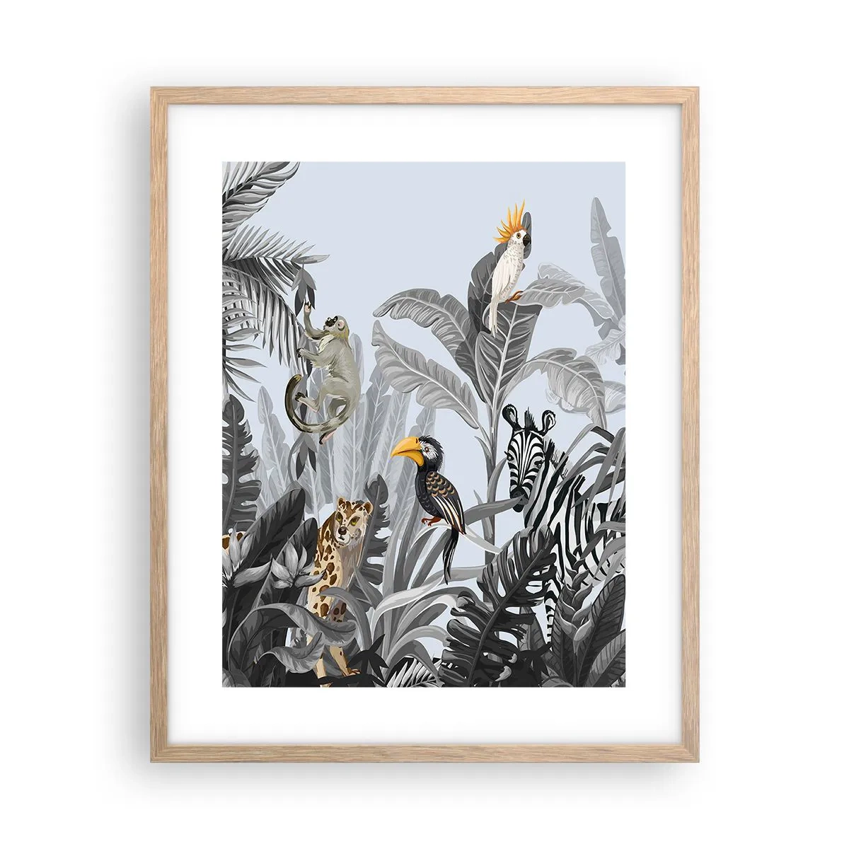 Affisch i ram av ljusek - Afrikansk saga - 40x50 cm