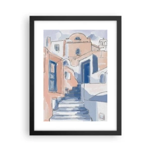 Affisch i svart ram - Exotisk stad - 30x40 cm