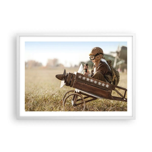 Affisch i vit ram - Stort mot drömmarna - 70x50 cm