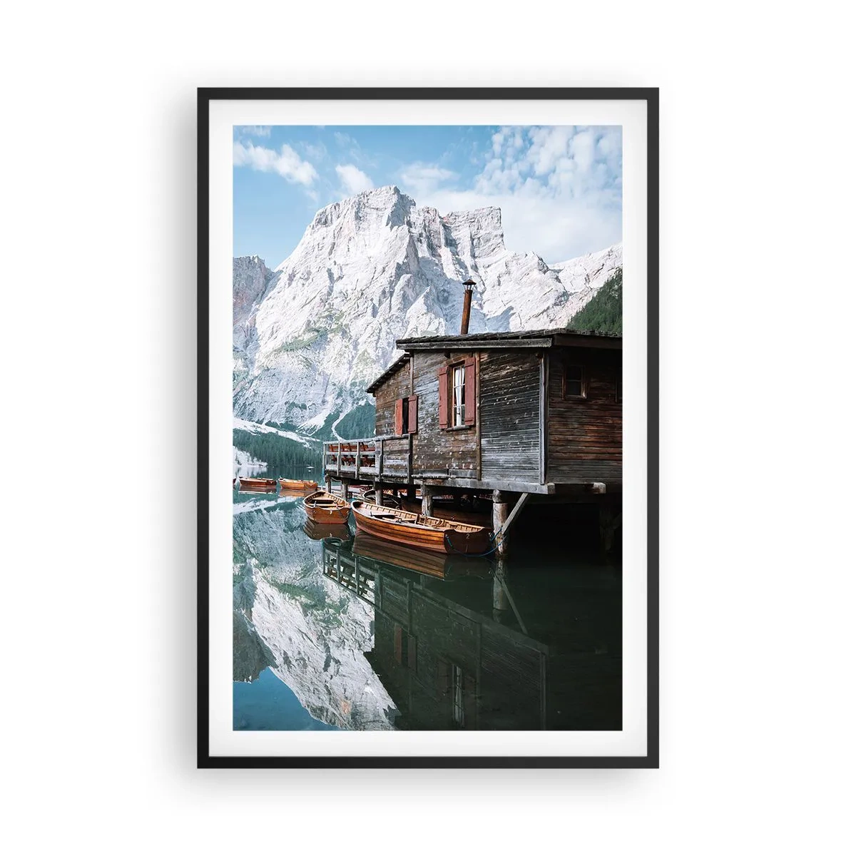 Affisch i svart ram - Kristallklar fjällmorgon - 61x91 cm