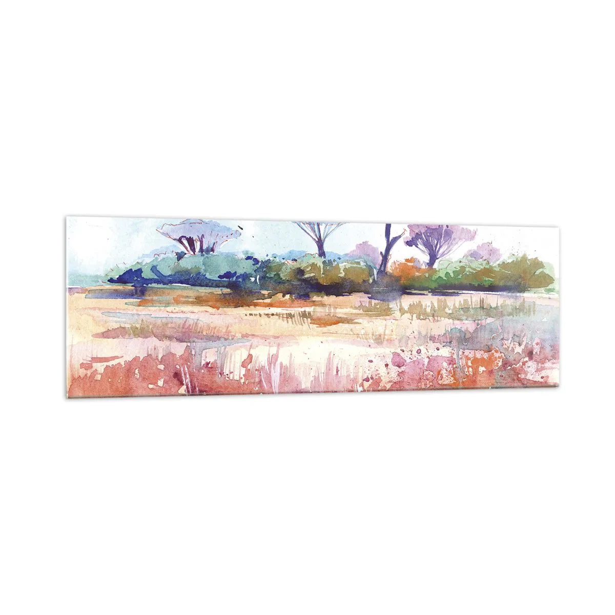 Glastavla - Bild på glas - Savannens färg - 160x50 cm