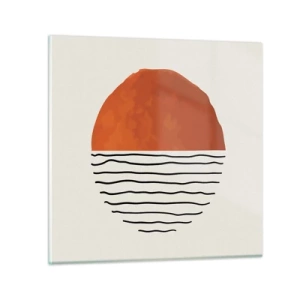 Glastavla - Bild på glas - I japansk stämning - 60x60 cm