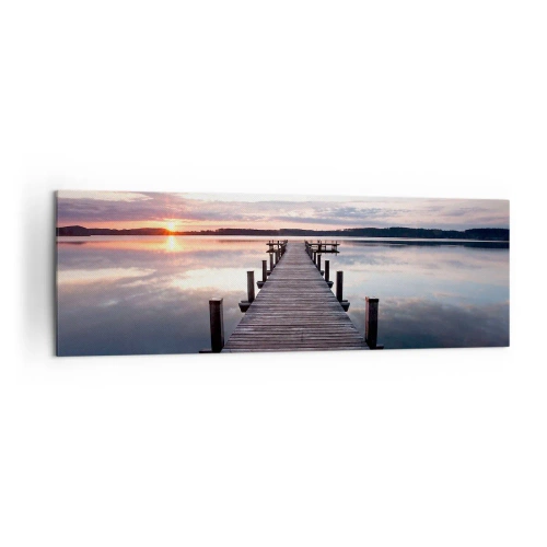 Canvastavla - Bild på duk - Den tysta gränsen mellan dag och natt - 160x50 cm