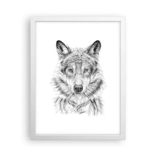 Affisch i vit ram - En född ledare - 30x40 cm