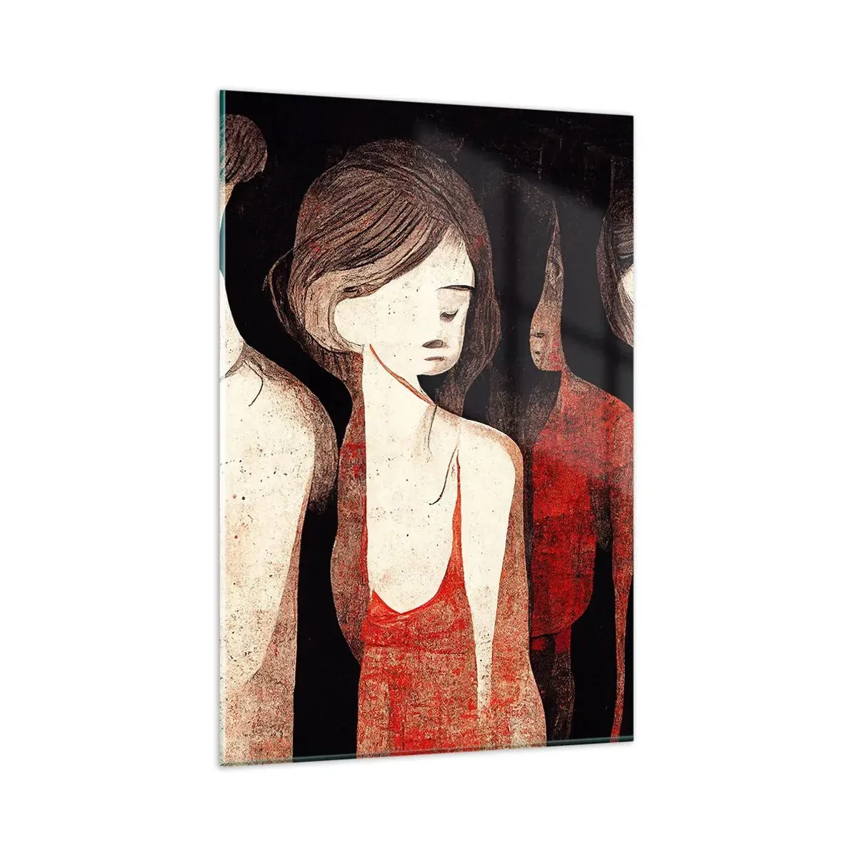 Glastavla - Bild på glas - Madonnor av mörker - 80x120 cm