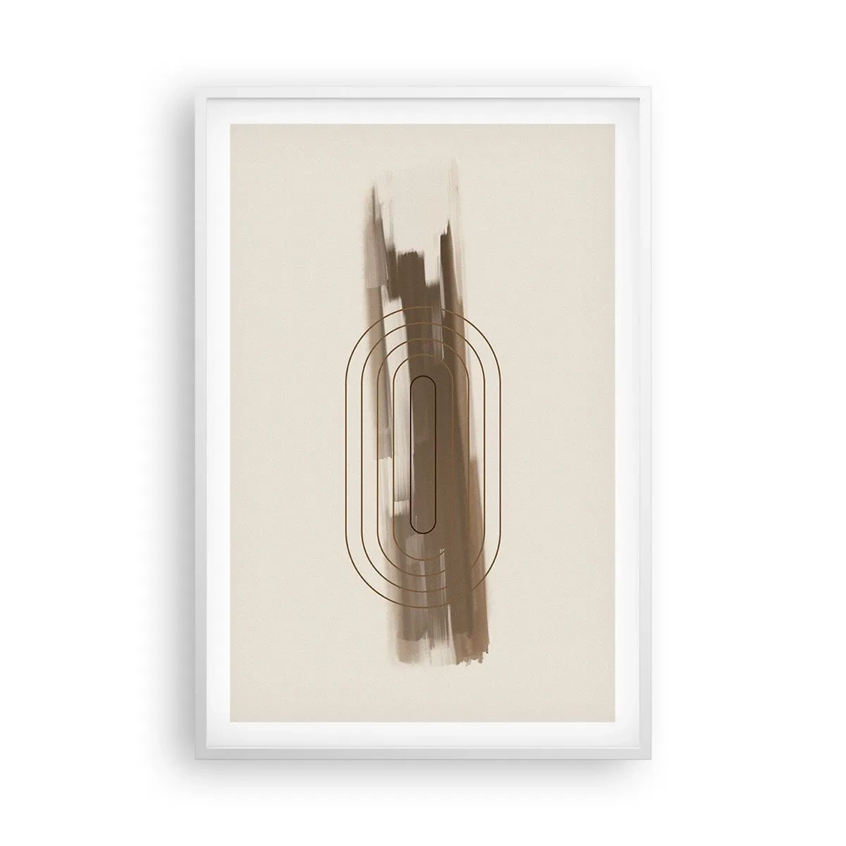 Affisch i vit ram - Grå blåst - 61x91 cm