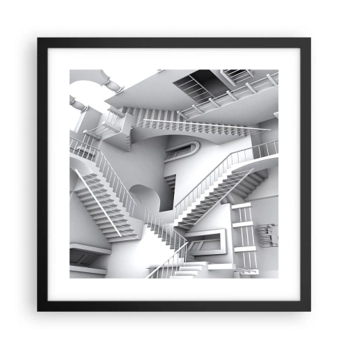 Affisch i svart ram - Rummets paradoxer - 40x40 cm