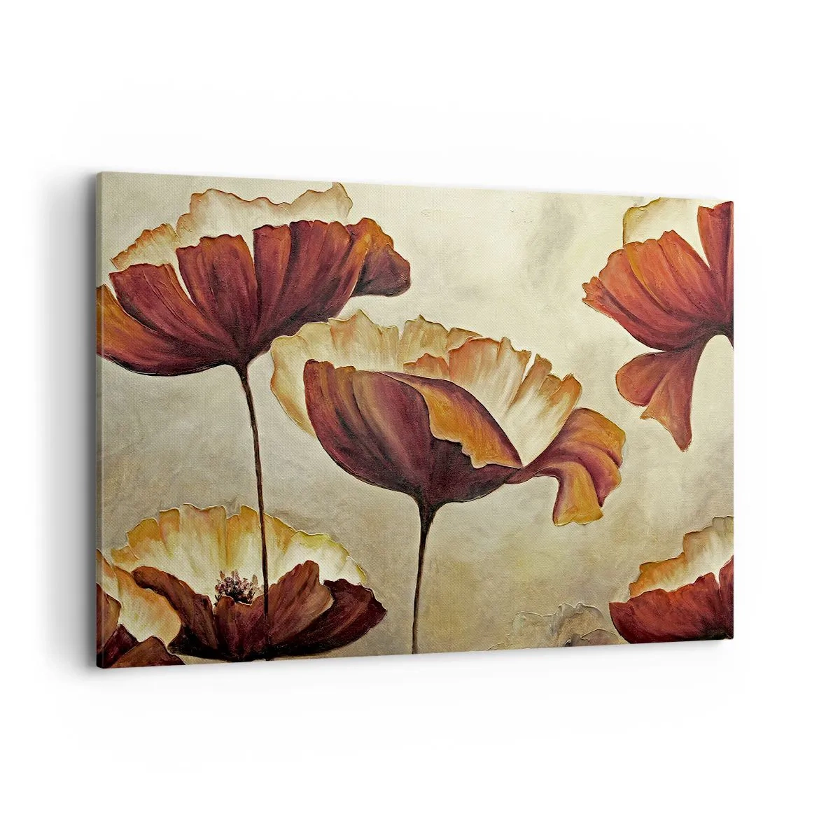 Canvastavla - Bild på duk - Ängsblommor - 120x80 cm