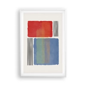 Affisch i vit ram - Geometrins anda  - 61x91 cm